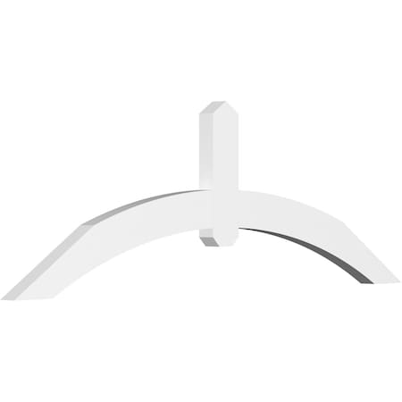 Ekena Millwork Archdale Architectural Grade PVC Gable Bracket, 60"W x 20"H x 2"D x 4"F, 8/12 Pitch GBP060X20X0204ARC00